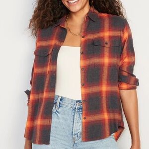Old Navy Boyfriend button down flannel